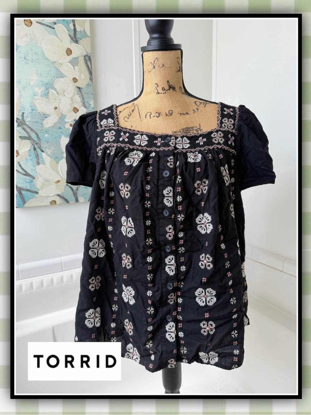TORRID Beach Eyelet Trim Shirt #T832832pk
